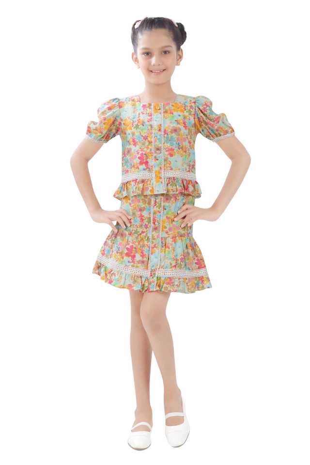 Printed-Blended-Fabric-Regular-Fit-Girls-Co-Ord-Set