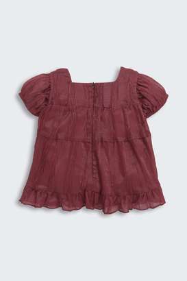 Solid-Polyester-Square-Neck-Girls-Top