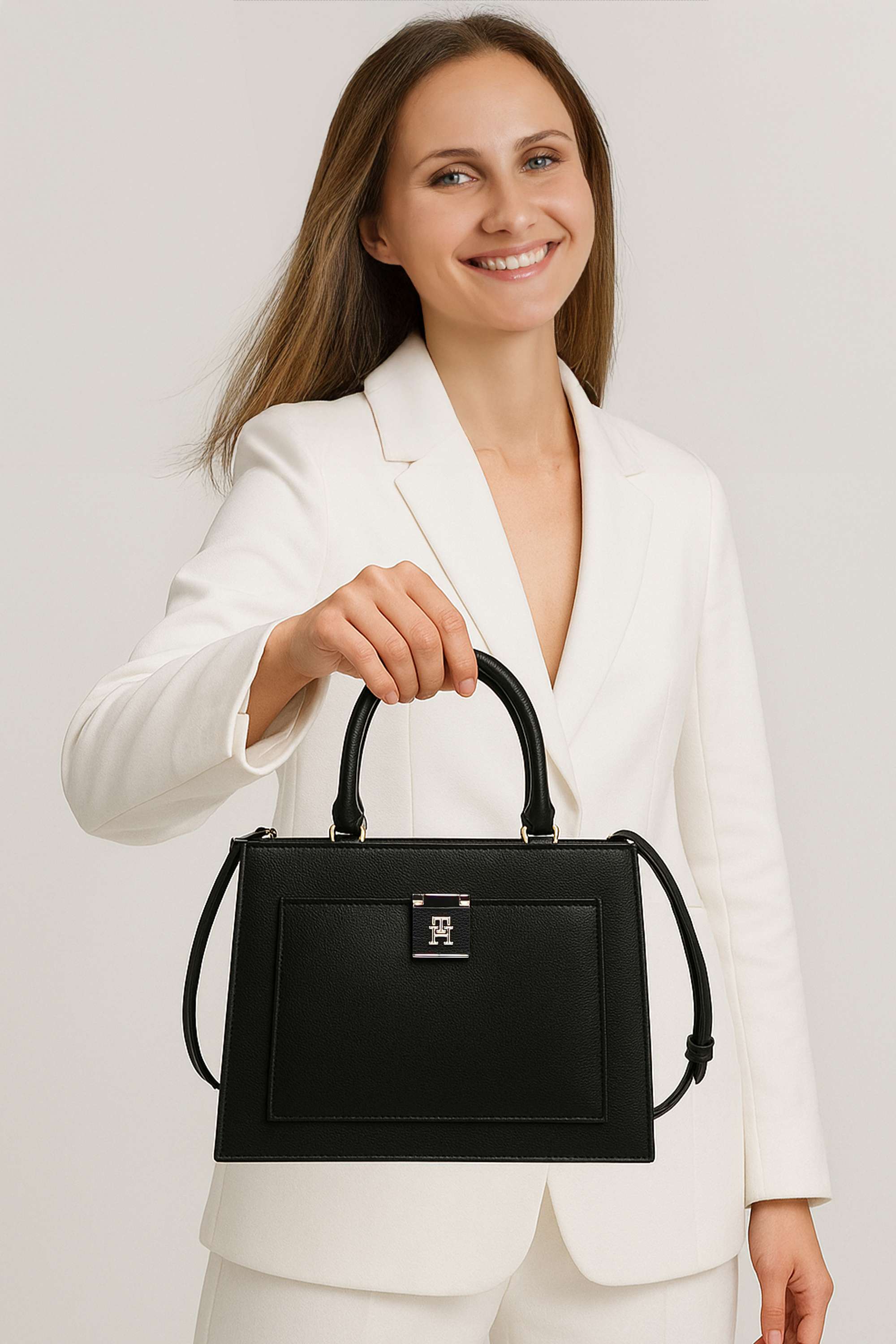 Zipper-PVC-Women-Casual-Wear-Tote-Bag