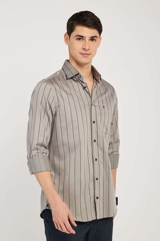Solid-Cotton-Regular-Fit-Men-s-Casual-Wear-Shirt