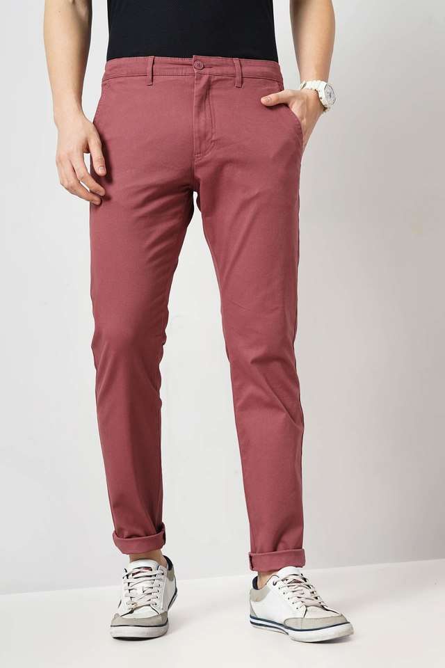 Solid-Cotton-Straight-Fit-Men-s-Casual-Wear-Trousers