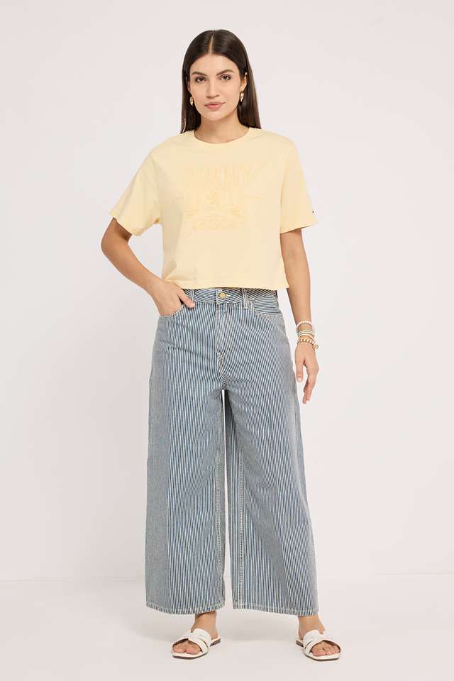 Stripes-Cotton-Round-Neck-Women-s-T-Shirt