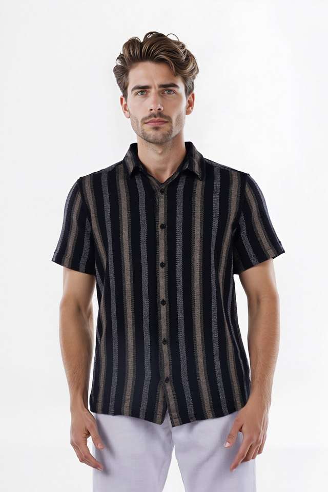 Solid-Cotton-Regular-Fit-Men-s-Casual-Wear-Shirt