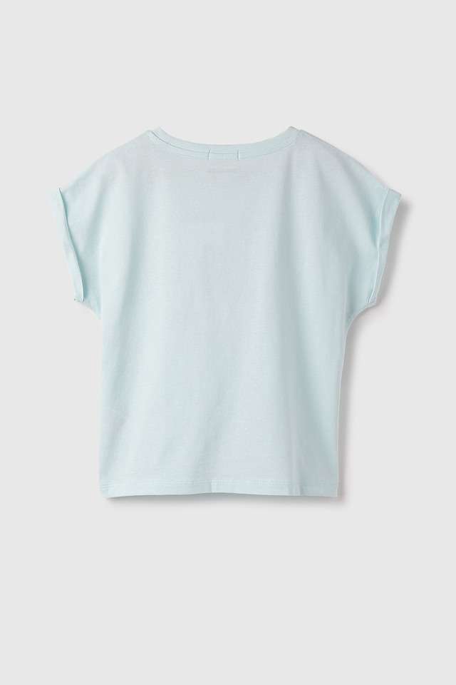 Solid-Cotton-Round-Neck-GIRLS-T-Shirt