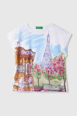 Solid-Cotton-Regular-Fit-Girls-T-Shirt