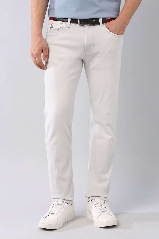 Light-Wash-Blended-Fabric-Tapered-Fit-Men-s-Jeans