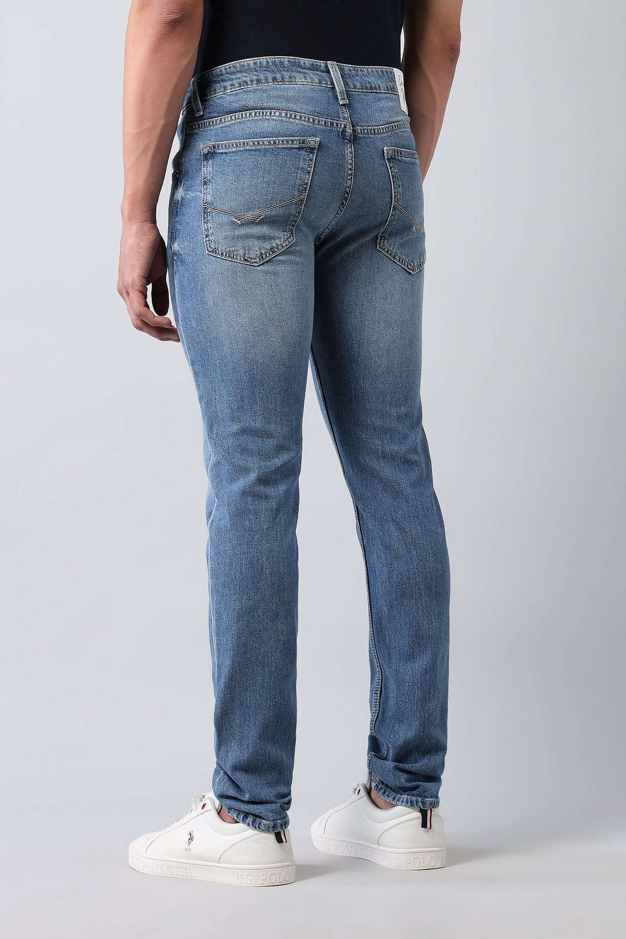 Light-Wash-Cotton-Skinny-Fit-Men-s-Jeans