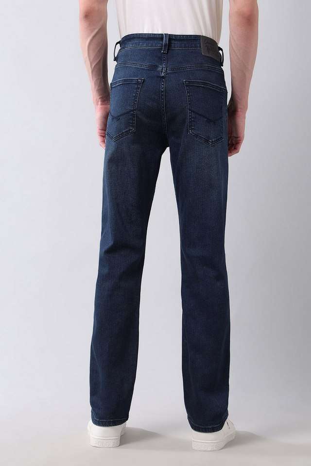 Light-Wash-Blended-Fabric-Straight-Fit-Men-s-Jeans