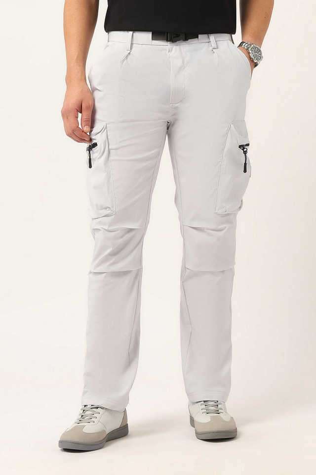 Solid-Nylon-Straight-Fit-Men-s-Casual-Wear-Trousers