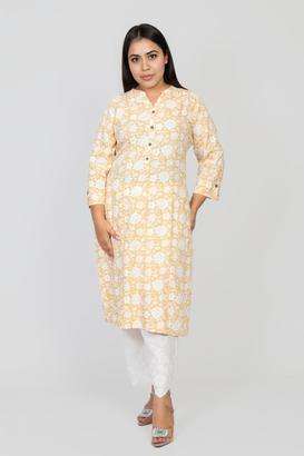 Floral-Rayon-Round-Neck-Women-s-Festive-Wear-Kurta