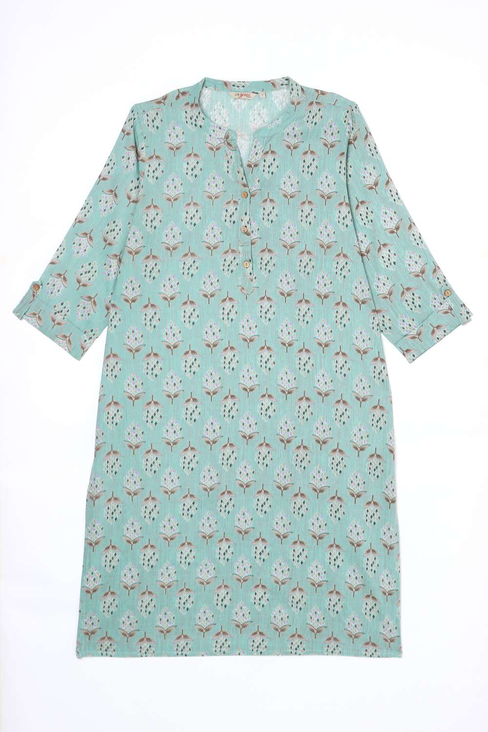 Solid-Blended-Fabric-Regular-Fit-Women-s-Kurta