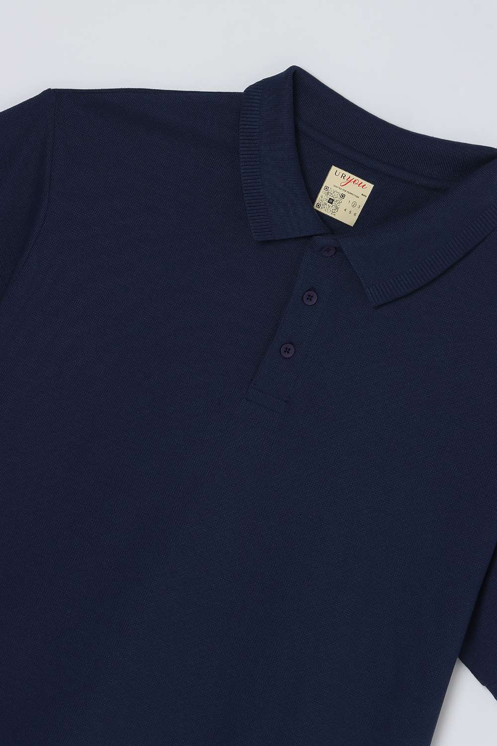 Solid-Blended-Fabric-Regular-Fit-Men-Polo-T-Shirt