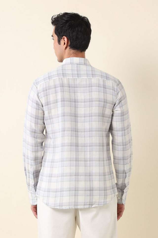 Solid-Linen-Blend-Super-Slim-Fit-Men-s-Casual-Wear-Shirt