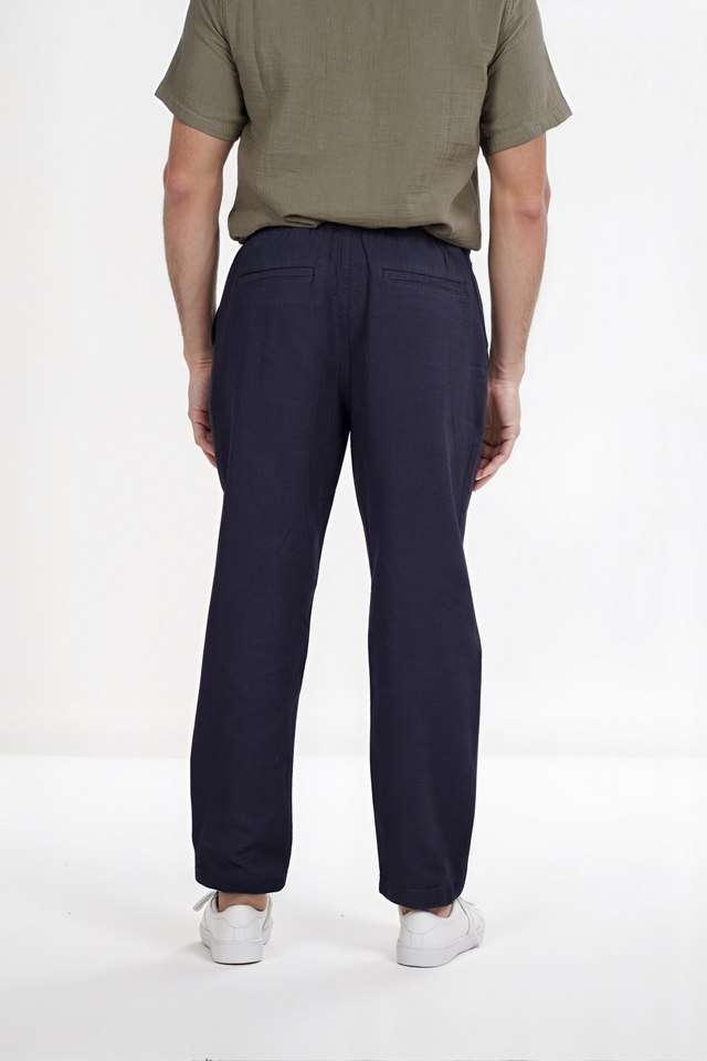 Solid-Cotton-Regular-Fit-Men-s-Casual-Wear-Trousers