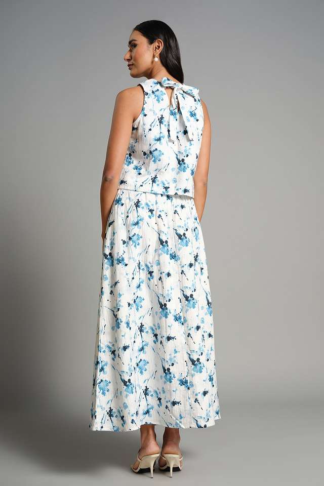Abstract-Calf-Length-Cotton-Woven-Women-s-Co-Ord-Set