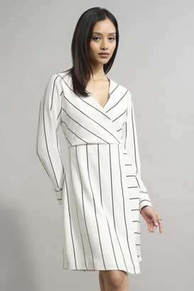 and Stripes V-Neck Viscose Women Dress-picture-11