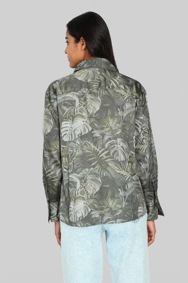 Solid-Blended-Fabric-Regular-Fit-Women-s-Shirt