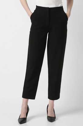 Solid-Cotton-Slim-Fit-Women-s-Trousers