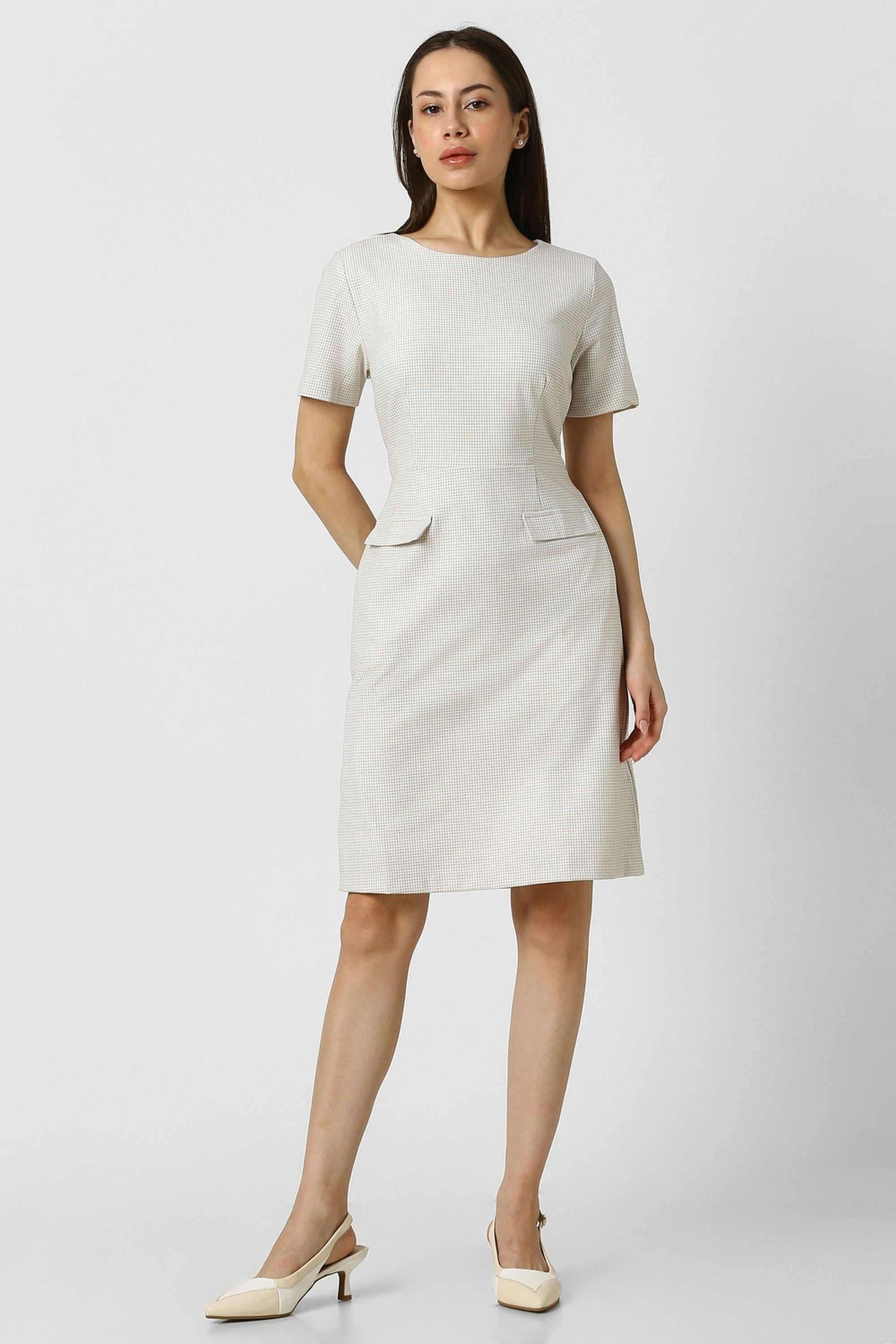 Solid-Blended-Fabric-Women-s-Dress