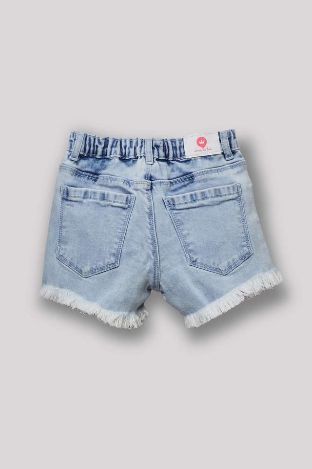 Embroidered-Denim-Regular-Fit-Girls-Shorts