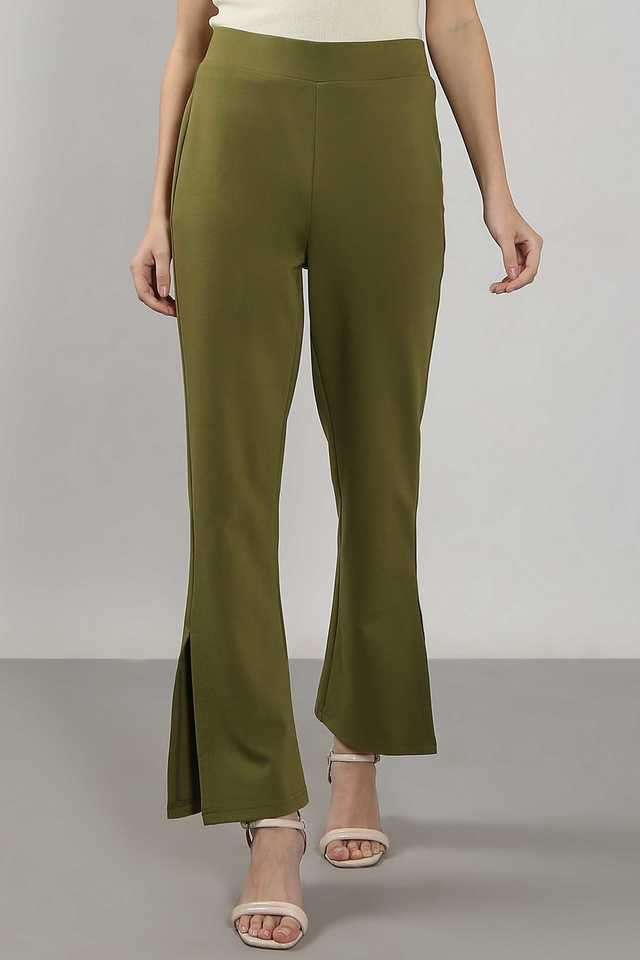 Solid-Rayon-Bootcut-Fit-Women-s-Pants