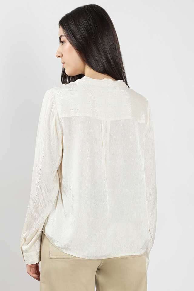 Printed-Polyester-V-Neck-Women-s-Top