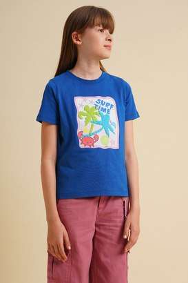 Graphic-Print-Cotton-Regular-Fit-Girls-T-Shirt