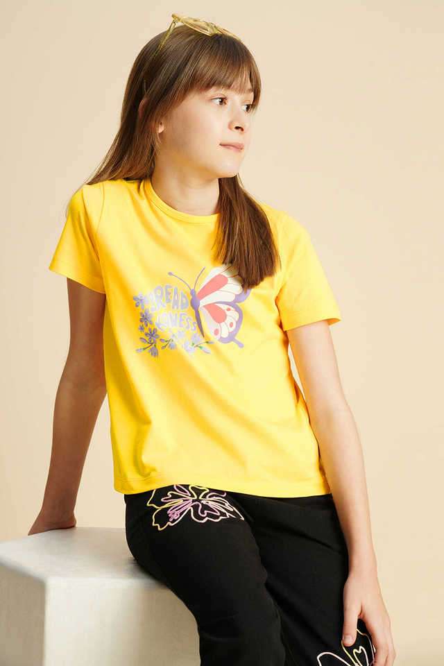 Graphic-Print-Cotton-Regular-Fit-Girls-T-Shirt