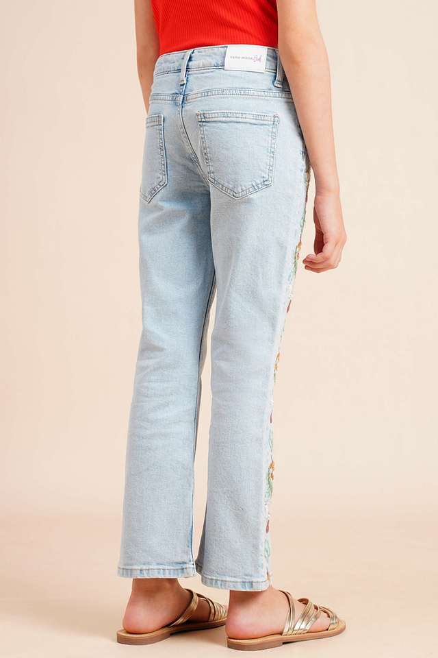 Solid-Cotton-Bootcut-Fit-Girls-Jeans
