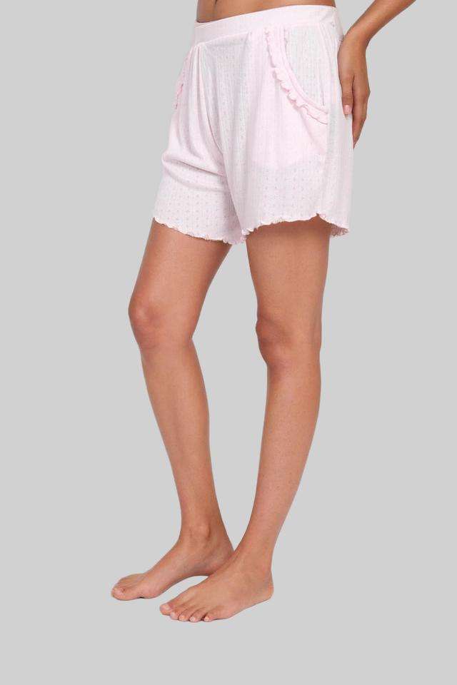 Buy Intune Pink Regular Fit Cotton Women's Casual Wear Shorts