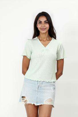 intune Textured Cotton Round Neck Women's Top-picture-10