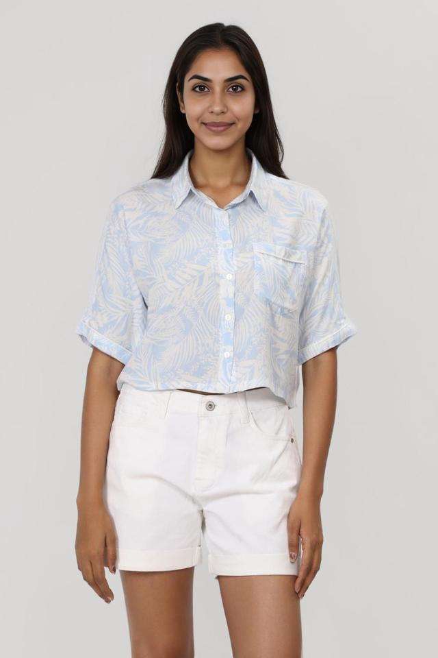 intune Printed Rayon Collared Women's Top-picture-31