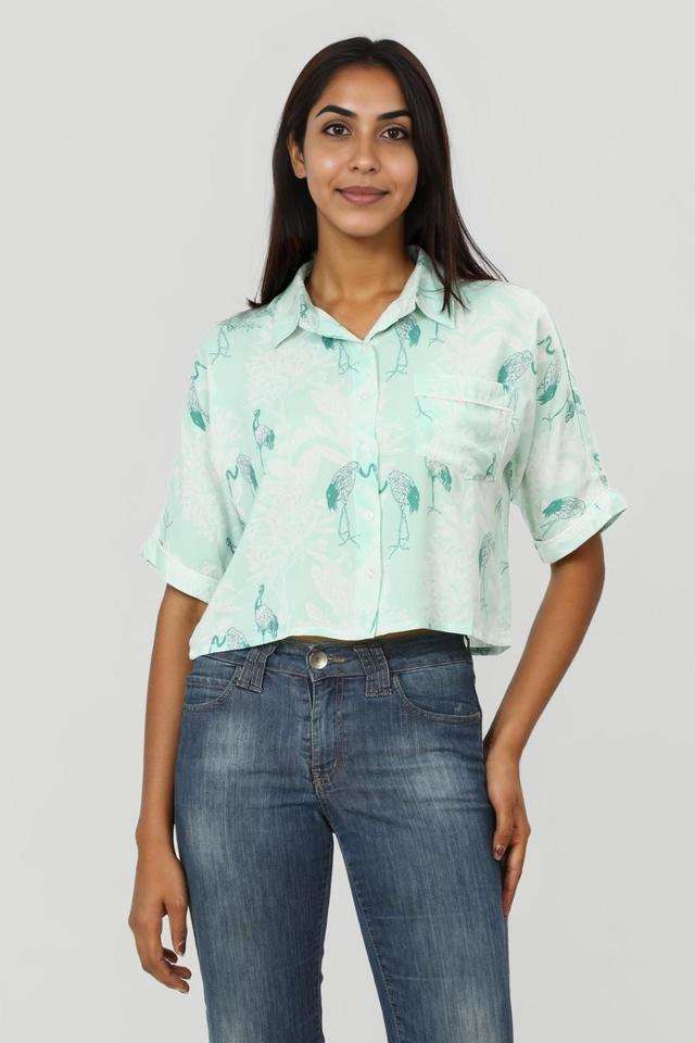 intune Printed Rayon Collared Women Shirt-picture-32