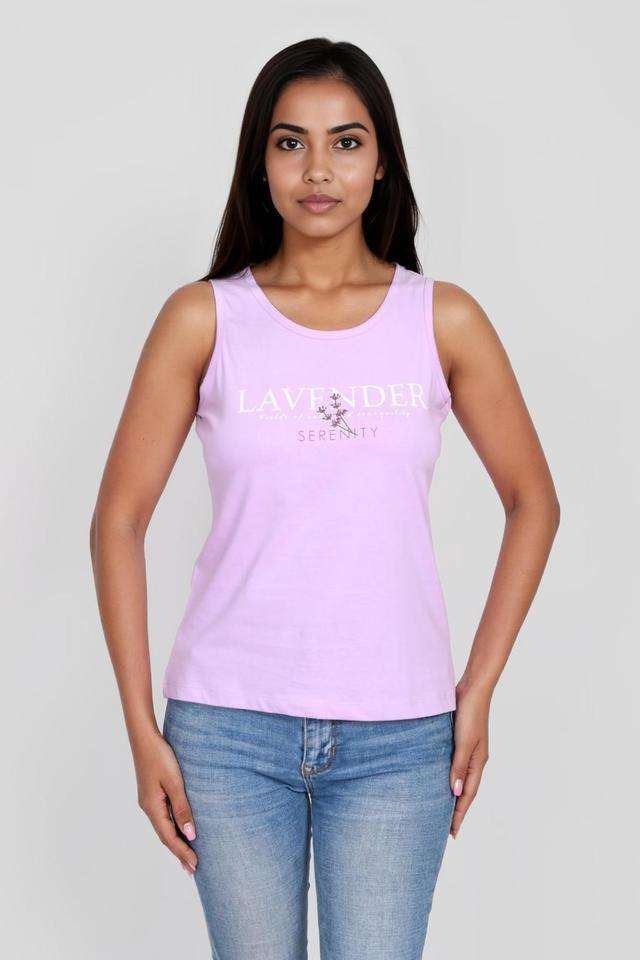 Printed Cotton Round Neck Women's Top-image-0