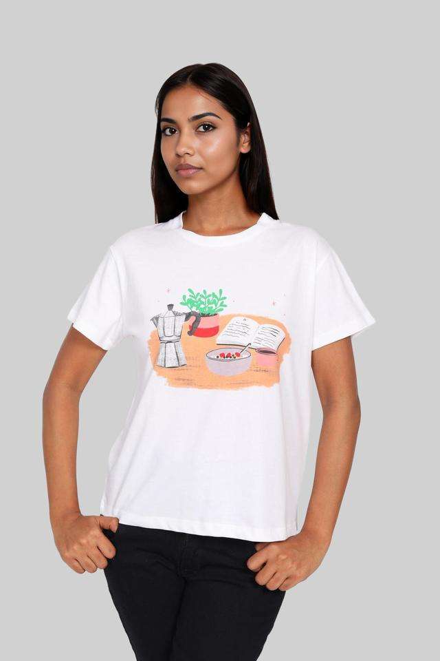 intune Printed Cotton Round Neck Women's T-Shirt-picture-14