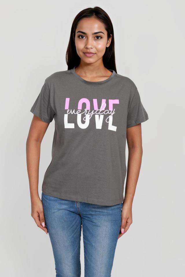 intune Printed Cotton Round Neck Women's T-Shirt-picture-19