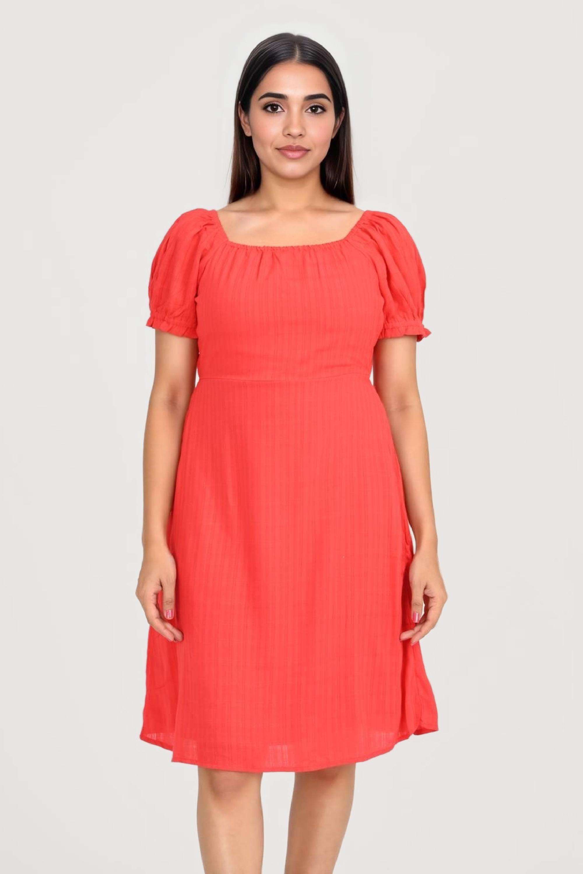 intune Textured Scoop Neck Rayon Women Dress-picture-16