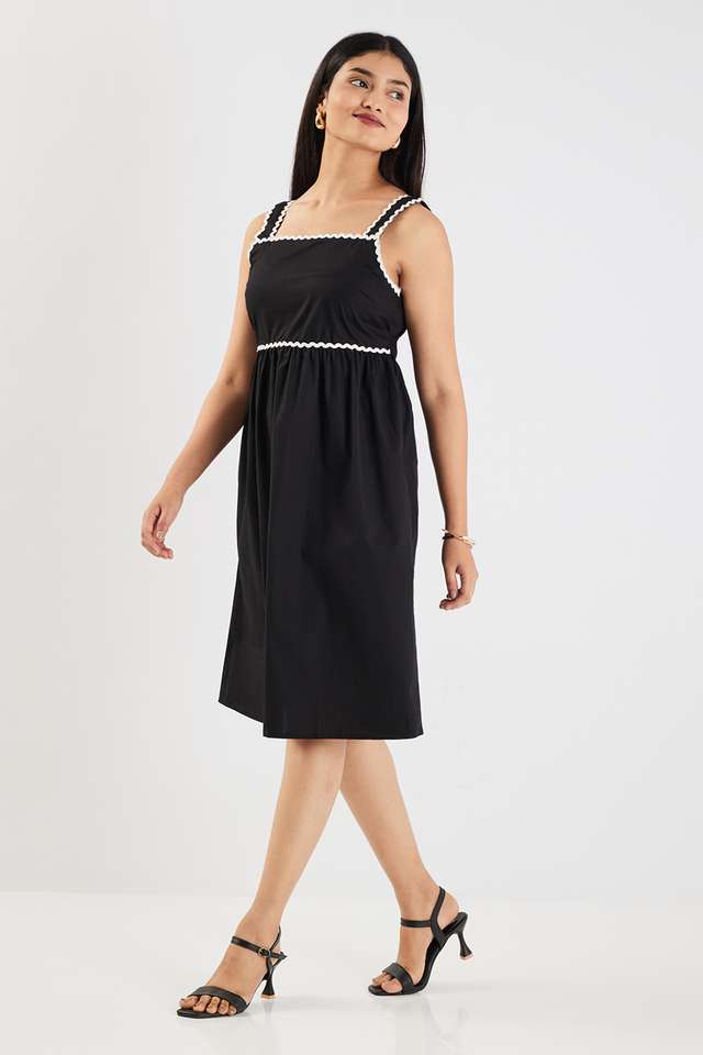 intune Printed Square Neck Cotton Women Dress-picture-15
