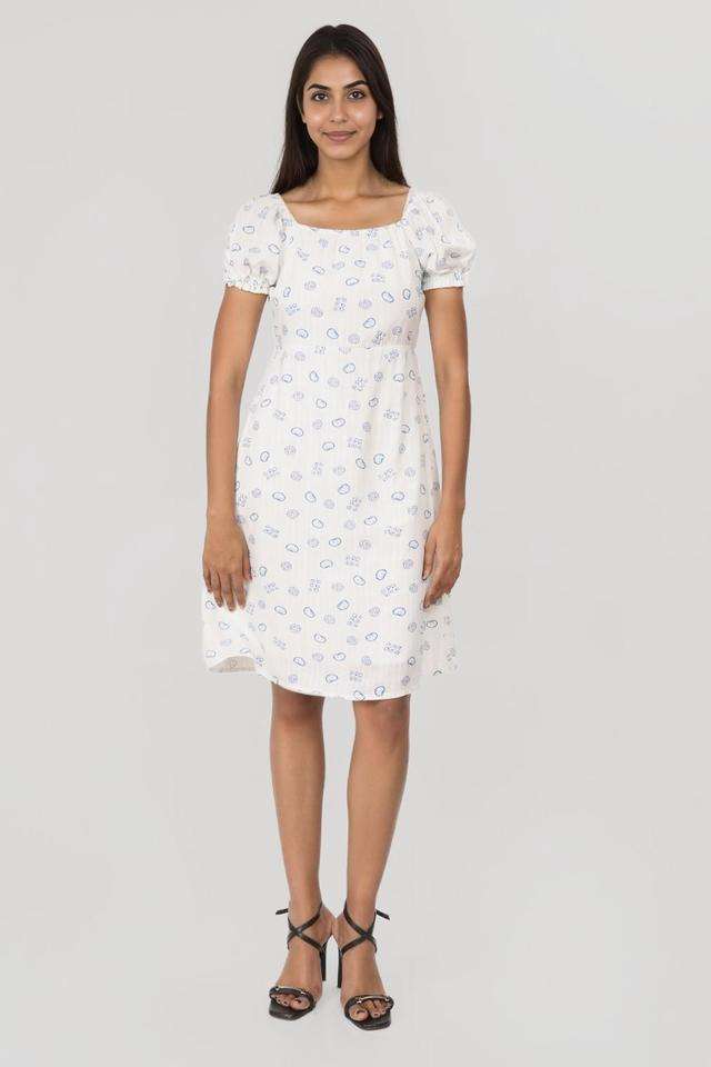 intune Printed Scoop Neck Cotton Women Dress-picture-34