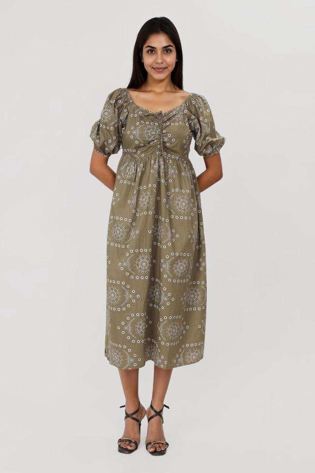 intune Printed V-Neck Cotton Women Dress-picture-10