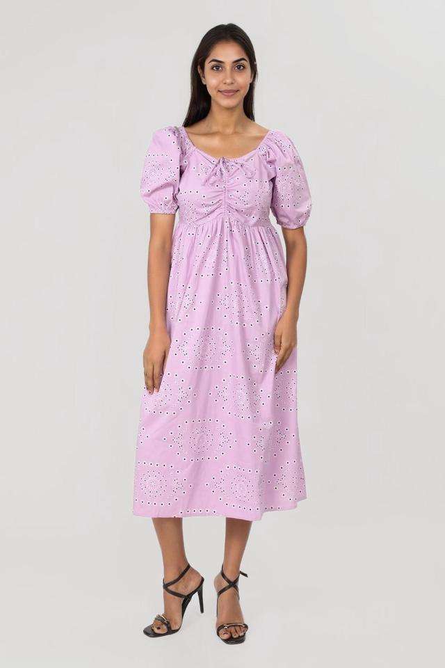 intune Printed V-Neck Cotton Women Dress-picture-31