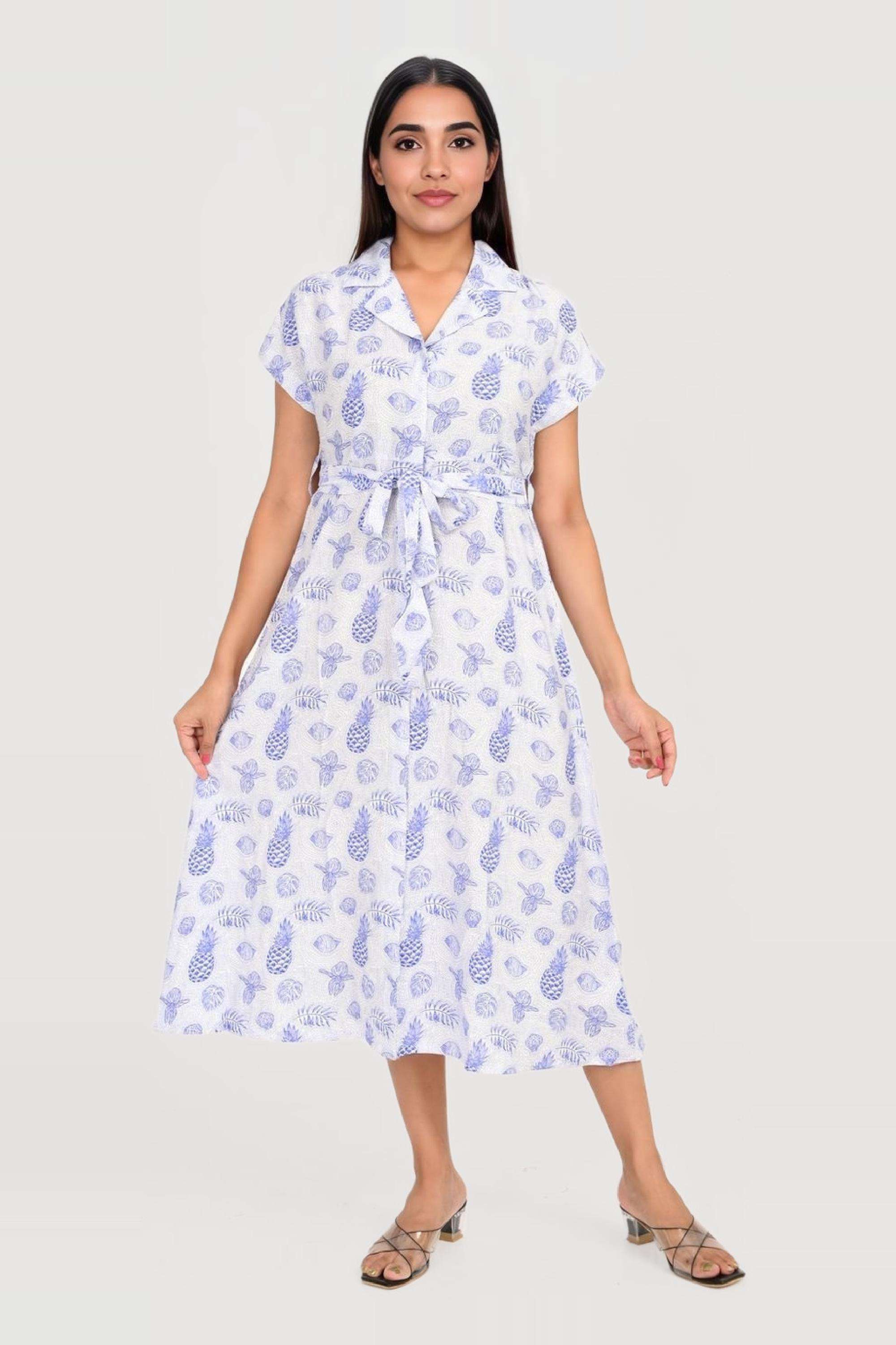 intune Printed Collared Nylon Women Dress-picture-25