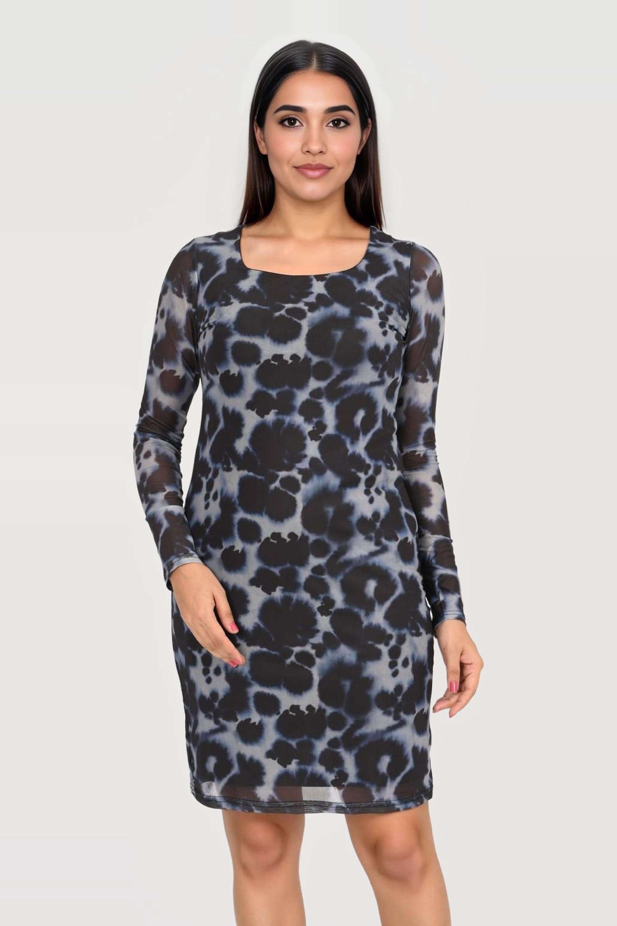 intune Printed V-Neck Polyester Women Dress-picture-16