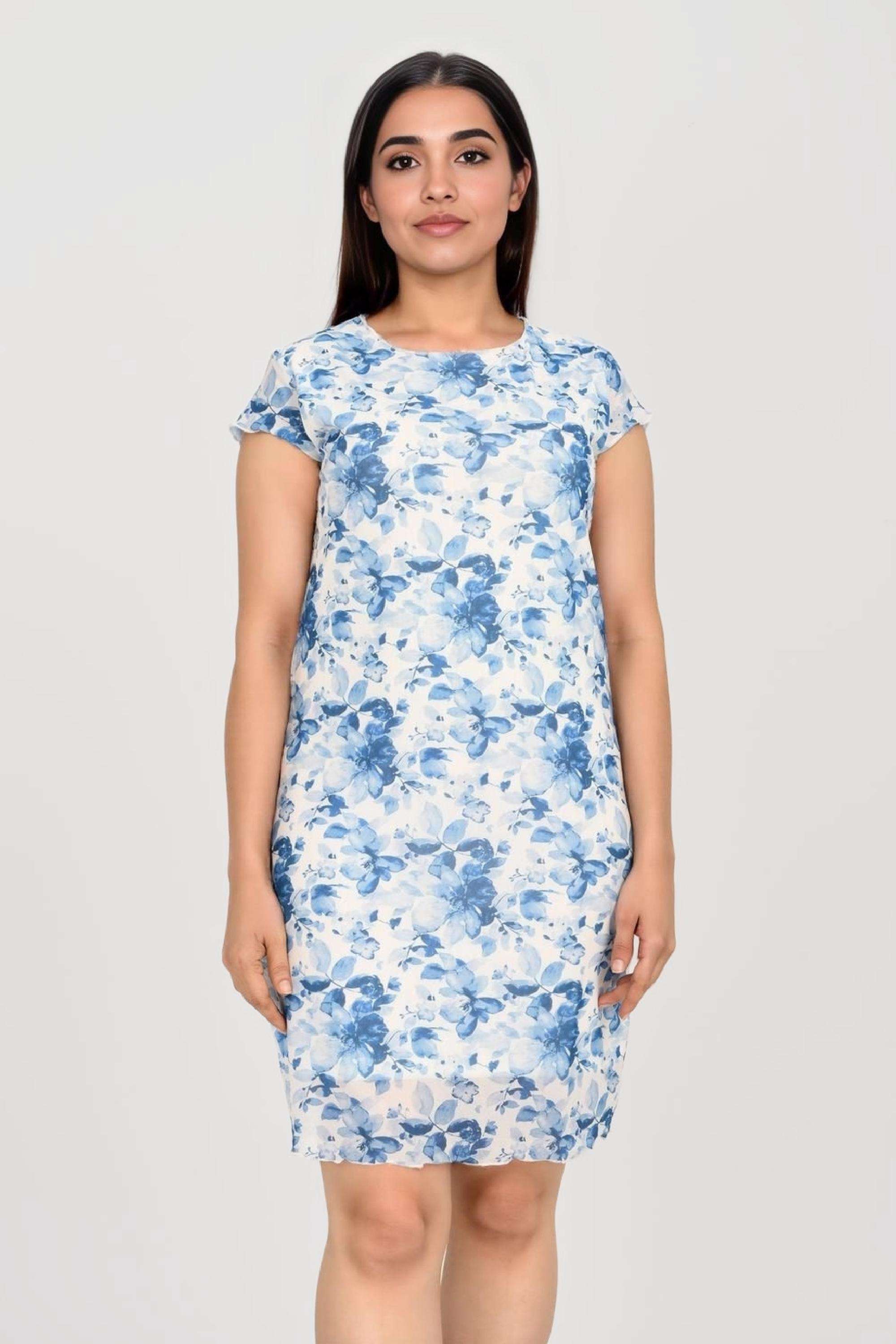 intune Printed Round Neck Polyester Women Dress-picture-22