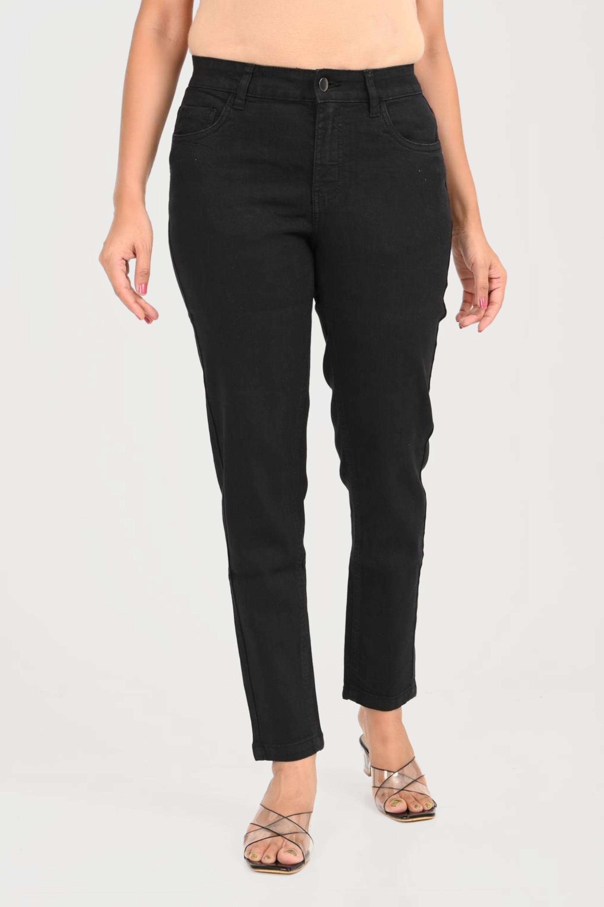 intune Mid Rise Dark Wash Poly Cotton Slim Fit Women Jeans-picture-26