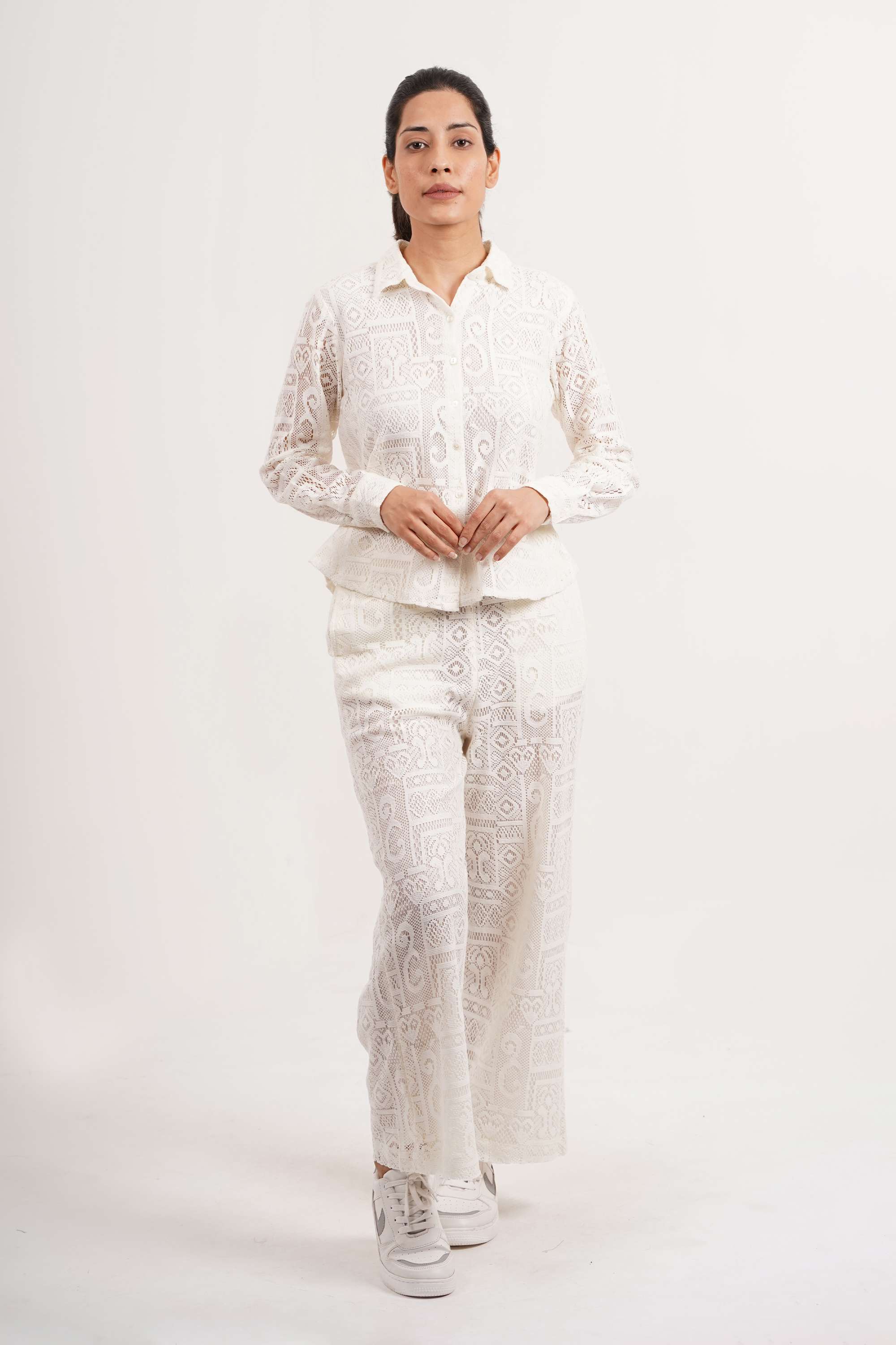 intune Textured Regular Fit Polyester Women's Casual Wear Pants-picture-18