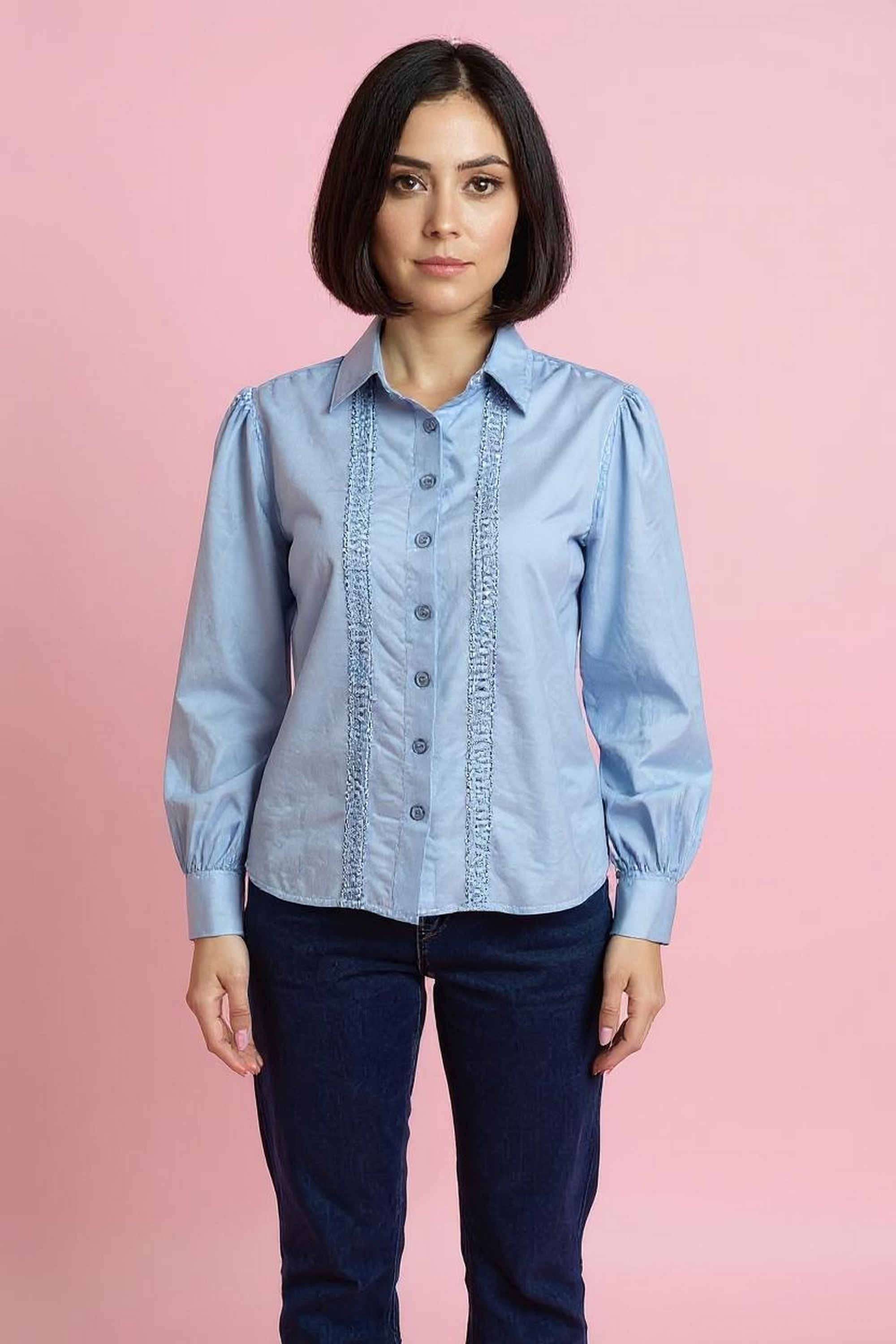 intune Solid Viscose Collared Women Shirt-picture-13