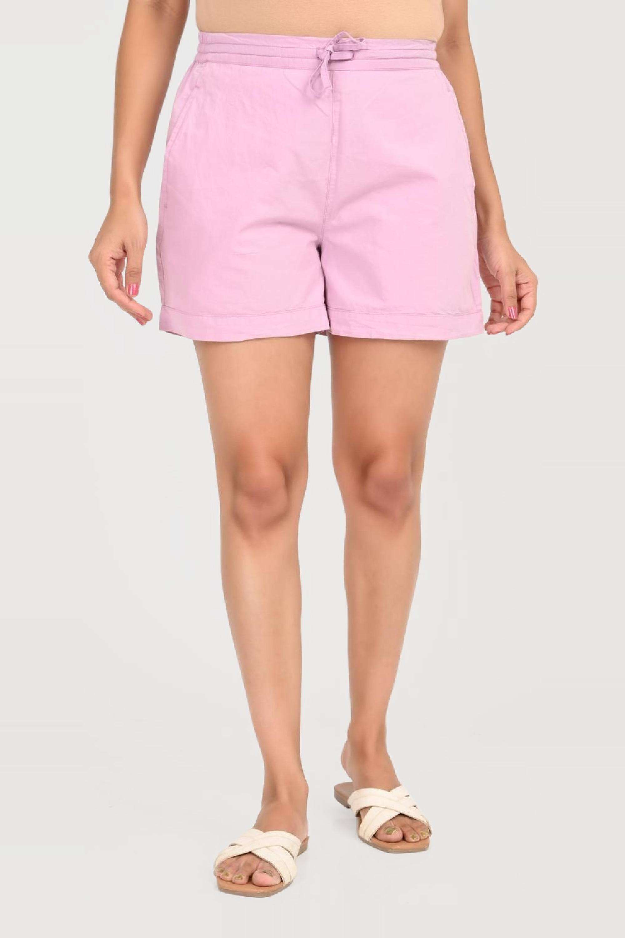 intune Regular Fit Above Knee Cotton Women Casual Wear Shorts-picture-25