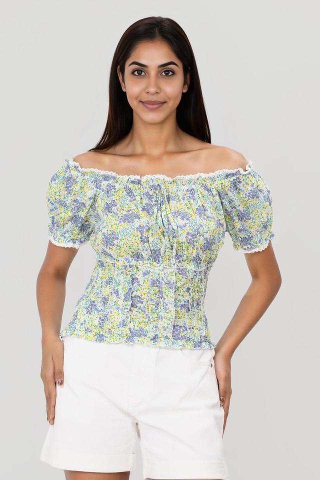 intune Printed Cotton Scoop Neck Women's Top-picture-31