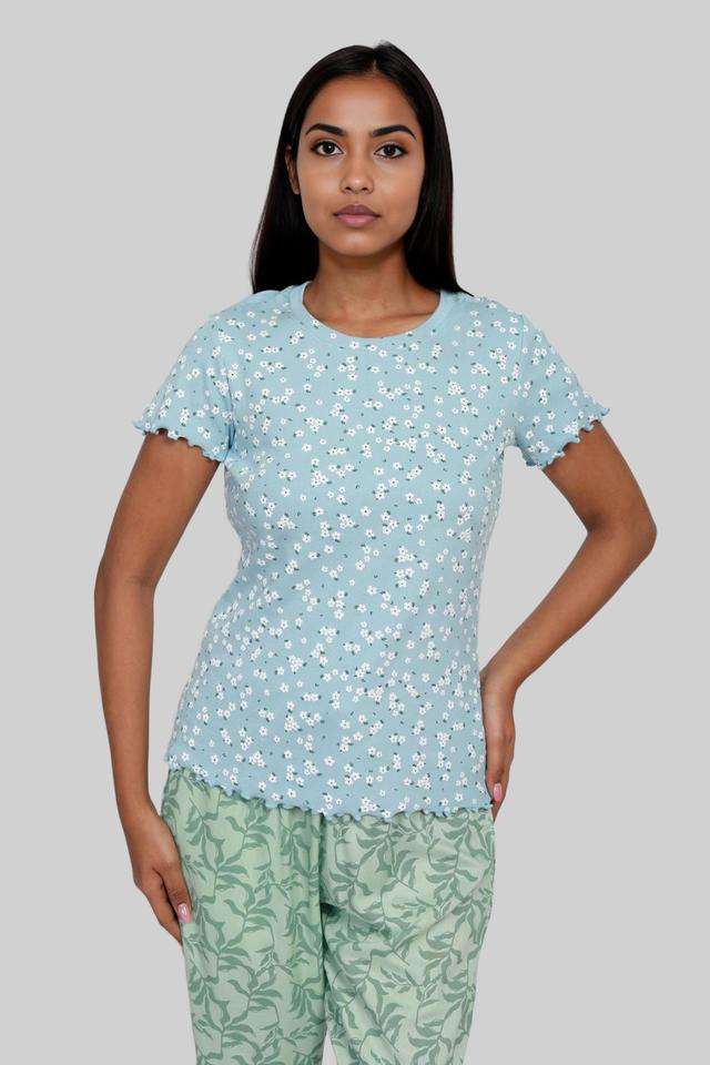 intune Printed Cotton Blend Round Neck Women's Top-picture-19